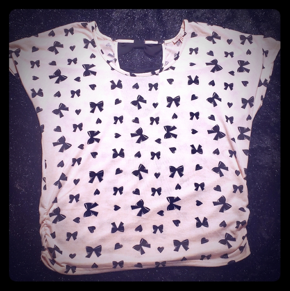 Soft Pink Bow Sweater Top
